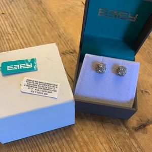 EFFY authentic diamond and sterling silver earrings
